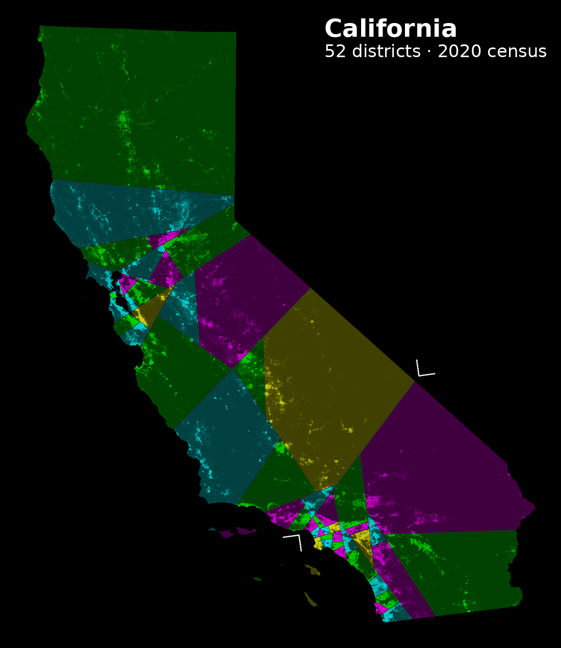 California divided into 52 districts
